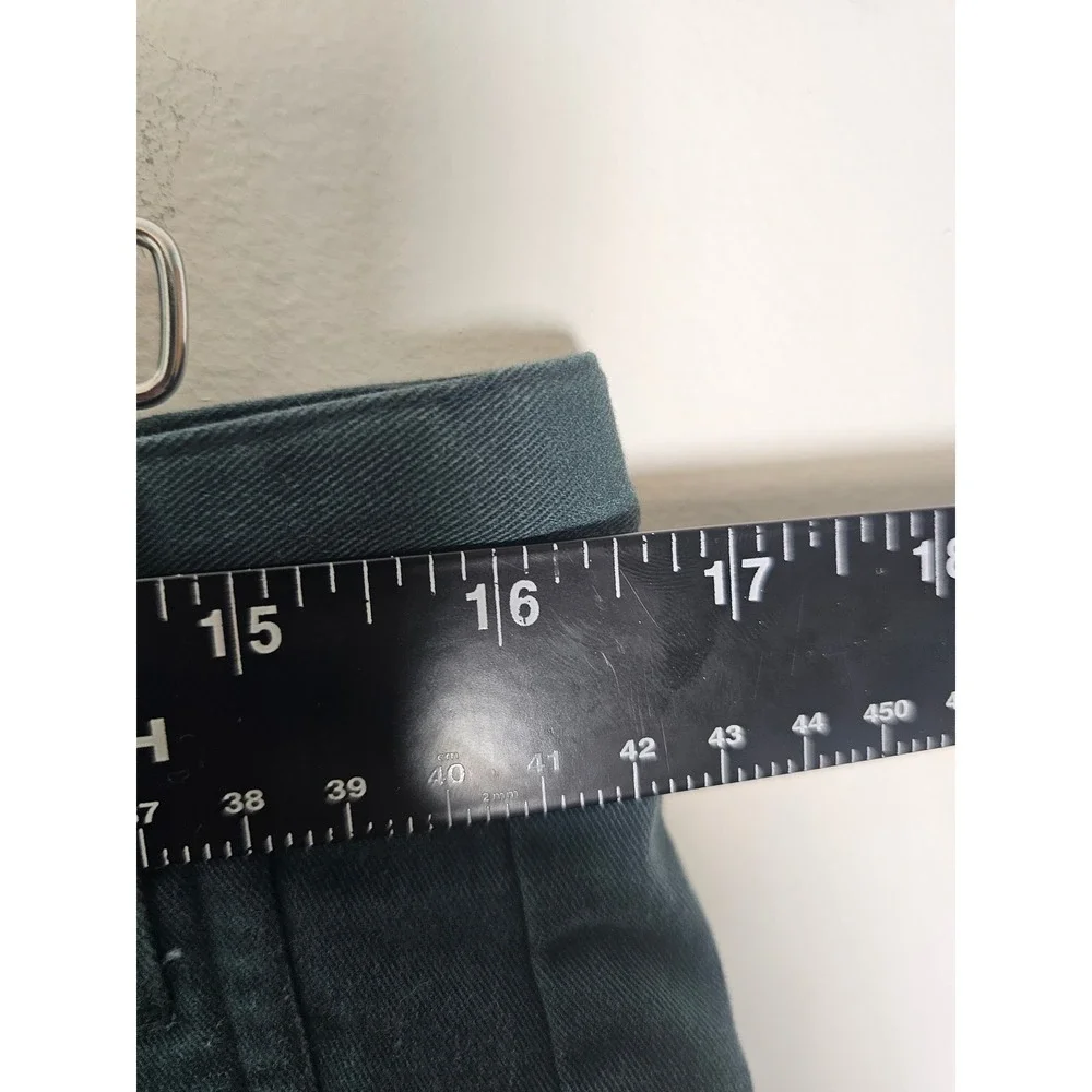 Vintage Original Morganwear Casuals Pleated Trousers Mens 34 Forest Green Chinos